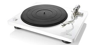 DENON DP-400 (White) Semi-Automatic Analog Turntable with Speed Auto Sensor | Specially Designed Curved Tonearm | Supports 33 1/3. 45, 78 RPM (Vintage) Speeds | Modern Looks, Superior Audio