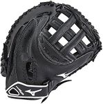 Mizuno Prospect Gxs102 Fastpitch Softball Catchers Mitts, Size 32.5, Black