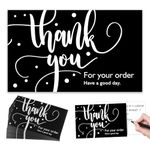 100 PCS Thank You for Your Order Cards Small Thanks Greeting Cards 3.5 * 2 Inch Customer Appreciation Note Cards for Employees Volunteers Business Retail Store