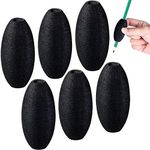 Zonon Writing Aid Trainer for Adults Foam Egg Grips Pen Cushioned Holders Writing Aid Trainer for Handwriting Drawing Preschool Supplies Right or Left Hand Use, 6 Pieces(Black)