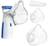 LANFFIA Portable Mesh Nebulizer, Silent and Compact Nebulizer Machine for Adult and Kids,Steam Inhaler for Cold and Cough -Quick Relief and Daily Use Vaporiser Wireless Vaporizer Machine With Respiratory Mask, Effective for Cough, Asthma, Sinusitis, and Bronchitis,