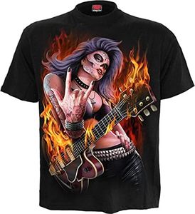 Spiral M101-Camisetas Camiseta, Negro, L para Hombre