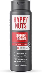 HAPPY NUTS Comfort Powder - Anti Chafing & Deodorant, Aluminum-Free, Sweat and Odor Control for Jock Itch, Groin and Men's Private Parts (6 Ounce (Pack of 1), Original)