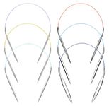 Circular Knitting Needles 16 Inch Set Round Metal Kit Size 15 11 9 7 5 2