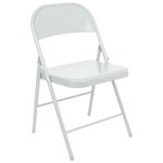 Harbour Housewares Metal Folding Chair - Matt White