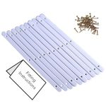 Prime Products UK - 10 (5 Pairs) of White Plastic Drawer Runners with Screws and Instructions for Furniture. Replacement Plastic Drawer Rails, Drawer Slides Runners, Bedroom Cabinet Rails