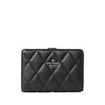 kate spade wallet for women Carey wallet in smooth quilted leather (Black)