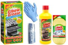 Elbow Grease Oven Cleaner for Domestic Ovens and BBQ - 500 ML Bottle - Bags and Gloves Included - Complete Oven Cleaning Kit with Elbow Grease Scrubbing Pad