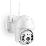 MatLogix Full HD1080P Wi-Fi PTZ v380 PRO Camera Pan Tilt Surveillance Camera, Two Way Audio/Motion Detection/Best Night Vision/Waterproof CCTV Camera Support Upto 128G SD, White (ICSEE App)