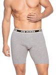 Joe Boxer Men's Solid 3 Pack Classic Stretch Cycle Shorts, Grey, M