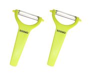 Amazon Brand - Solimo Stainless Steel Kitchen Peeler, Set of 2