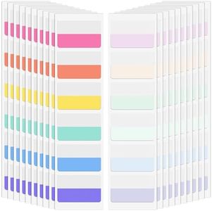 240PCS Sticky Index Tabs, Colored Strip Page Markers, Writable and Repositionable File Tabs Flags for Pages, Reading Notes, Classify Files, 12 Colors(1.8x1 inch)
