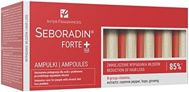 Seboradin Forte sérum anticaída del cabello, Suero para el crecimiento del cabello, tratamiento para el debilitamiento y la pérdida de cabello crónica, con extractos naturales, vitaminas, (14 x 5,5 ml)