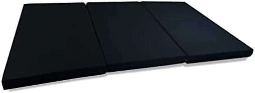 Dibapur® Klappmatratze mit schwarzen Bezug Kaltschaum Allergiker geeignet (120x195x8cm)