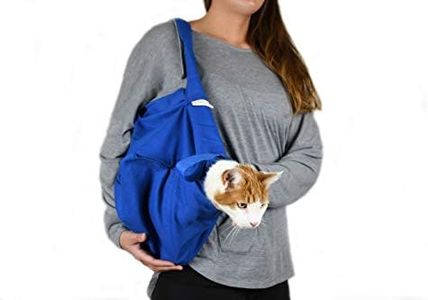 Cat-in-the bag XL Cobalt Blue Cozy Comfort Carrier- Cat Carrier and Grooming Bag for Vet Visits, Medication Administration, Dental Care, and Car Travel