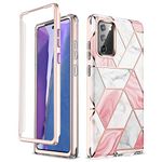 Asuwish Phone Case for Samsung Galaxy Note 20 5G Cell Cover Hybrid Luxury Cute Marble Shockproof Full Body Hard Heavy Duty Slim Accessories Note20 Notes 20s Twenty Not S20 Women Girls Pink