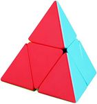 TANCH QIYI Pyramid Speed Cube 2X2 Triangle Magic Cube Puzzle Toy Colorful