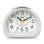 Ajanta Orpat Time Piece Beep Alarm Analog Clock (Small_140X114X74 Mm, White,Plastic)