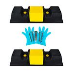 K T I® Plastic Parking Stopper for Garage Floor, Blocks Car Wheels and Stops the Tires - Pack of 2 (500 X 100 X 150)