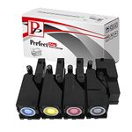 PerfectPrint Compatible Toner Cartridge Replacement for Dell C1660 C1660W C1660DW C1660CN C1660CNW (Black/Cyan/Magenta/Yellow, 4-pack)