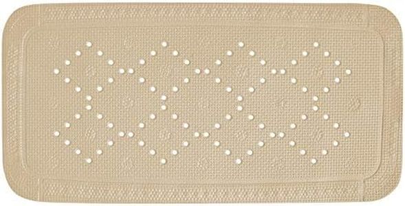 Spirella Duschmatte Badematte Badewannenmatte Badewanneneinlage antibakteriell rutschfest mit Saugnäpfen - Alaska Bahama Beige - ca. 36 x 91 cm