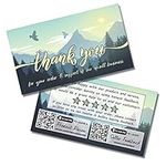 Amazon Thank You for Purchase Cards with Feedback Request & QR Code Link - 2" x 3.5" - Business Card Size - Small Business - Online Store Retailer - Package Inserts (100 Cards, Outdoors/Camping)