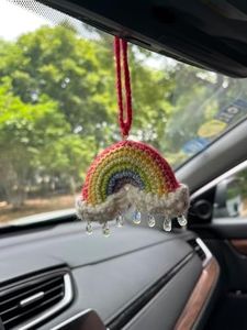 YDMZZB Cute Car Accessories Mirror Hanging Rainbow after the Rain,car Teens Interior Rear View Mirror for Women,Car Pendant,Car Interior Accessories Decorations (H,Hanging Rainbow)