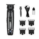 WMARK NG-2048 Premium Metal Body Professional Detail Trimmer 10000H+ Brushless motor (BLDC) DLC coating Blade Pro Li Outliner Cordless T Blade Hair Clipper 0.1 Gap Outlining for Barber Runtime 150min