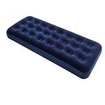 Whitecloud TRANSFORMING HOMES Polyvinyl Chloride (PVC) Flocked Pvc Air Bed King Size Navy Blue (185X76X22 Cm) 67000, Single