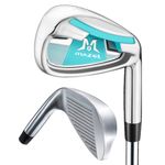 MAZEL WM-X3 Golf Single Iron Club 1,2,3, 4,5,6,7,8,9, P, S,Premium Stainless Steel Shaft, CNC Milled Face for More Spin (Blue, Single 2 Iron)