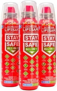 Extincteur StaySafe All-in-1, Lot de 3 | pour la Maison, Voiture, Travail, Camping, Caravane, Bateau | Éteint Tout Les Types de Feux en Quelques Secondes