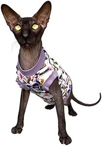 Kotomoda Tee-shirt pour chat avec sculls lilas pour sphynx et chats nus (taille S)
