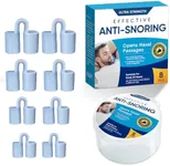 Hackerdom Nasal Dilators, Anti Snoring Devices, Safe Snoring Solution for Better Breathing, Soft Silicone Nose Vents to Improve Sleep, Reusable Nasal Dilators 4 Different Size 8pcs