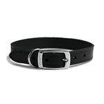 Ancol Heritage Durable Leather Black Dog Collar Puppy Pet Training Accessory 28-36cm, Size 3