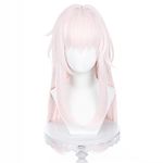 Anime Cosplay Wig for Game Honkai Star Rail Clara Cosplay Wig Long Pink Hair Wigs for Girls and Women with Free Wig Cap