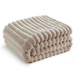 Bedsure Super Soft Light Khaki Twin Blanket for Bed - Fuzzy Bed Blankets Fluffy Fleece Blankets for Couch, Sofa, Plush Lightweight Blanket for All Season, Linen Blankets, 60x80 Inches