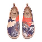 UIN Men's Loafers Painted Travel Shoes Slip On Canvas Walking Shoes Casual Lightweight Art Fashion Sneaker ToledoⅠ Creature (8.5)