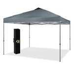 Crown Shades Grey Gazebo 3m x 3m Heavy Duty Pop Up Gazebo Waterproof Shelter Height Adjustable Folding Camping Gazebo for Garden and Beach with Carry Bag​