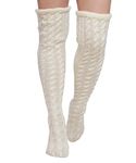 Handmade KC Women's Socks hand knitted Homemade woolen Knee High socks Natural pure wool warm winter LEG WARMER (KNEES TOO) Handmade cozy rustic housewarming #BEGINNING