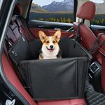 KYG Extra Stable Waterproof Dog Car Seat - Non-Slip, Scratch Proof Booster for Medium Dogs up to 18 KG - With 4 Fastening Straps for Back Seat