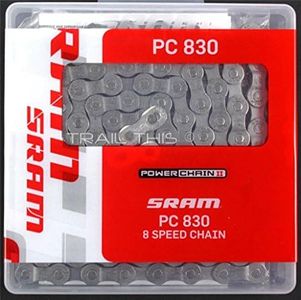 SRAM PC-830 6/7/8-Speed Road/MTB Bike Chain 1/2" x 3/32" 114L fits Shimano Campy