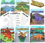 36 Pcs Dinosaur Mini Activity Books for Kids DIY Game Books Set with Pterosaur Dragon Egg Tyrannosaurus Patterns Mini Coloring Book Party Favors Goodie Bags Stuffers Classroom Back to School Supplies