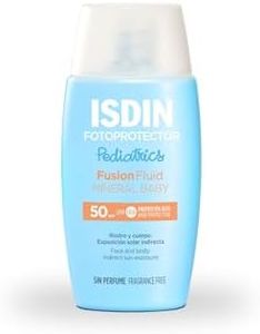 Fotoprotector ISDIN Fusion Fluid Mineral Baby SPF 50 - Protector solar facial formulado para la piel de niños y bebés, Filtros 100% físicos, Apto para pieles atópicas, 50 ml