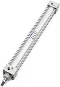 Baomain Pneumatic Air Cylinder SC 32 x 450 PT 1/8, Bore: 1 1/4 inch, Stroke: 18 inch, Screwed Piston Rod Dual Action 1 Mpa