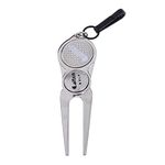 Zinc Alloy Golf Pitch Mark Divot Repair Tool and Magnetic Ball Marker