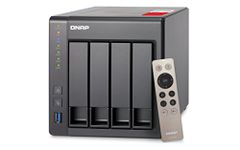 QNAP TS-451+-8G 4 Bay Desktop High-performance NAS Enclosure - 8 GB RAM, Intel Celeron 2.0 GHz Quad Core Processor - Supporting HDMI, Transcoding and Virtualization, Black