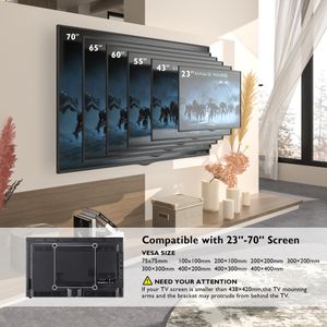 BONTEC Full Motion TV Wall Bracket for 23–70" LED LCD OLED – Double Arm, Swivel, Tilt, 45kg, VESA 400x400