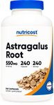 Nutricost Astragalus Capsules 550mg, 240 Capsules - Non-GMO and Gluten Free