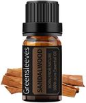 GREENSLEEVES Sandalwood Essential Oil 10ml, 100% Natural, Perfect for Air Freshener, Body Care, Aromatherapy Massage, Scented Candle, Bath Bombs, Cleaning Formulas, Soap Making, Diffuser etc.