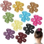 10 PCS Flower Hair Claw Clips,Sonku Flower Shaped Hair Clips,2.75 Inch Hair Jaw Clips/Hair Clamps Nonslip Clip/Hair Accessories for Women Girls Kids